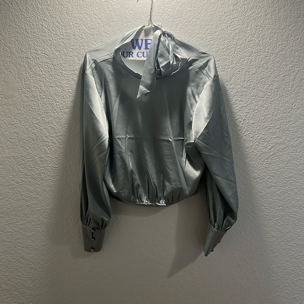 Express gray blouse